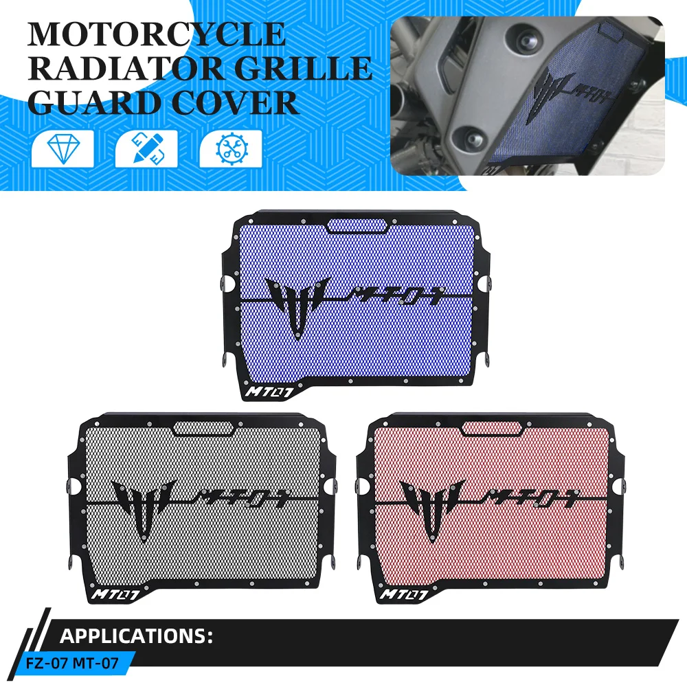 Motorfiets radiatorgrill, Voor Ya/ma/ha 2022 2023 MT-07 FZ-07 Radiator Guard Protector Motorfiets Radiator Grille Cover Bescherming