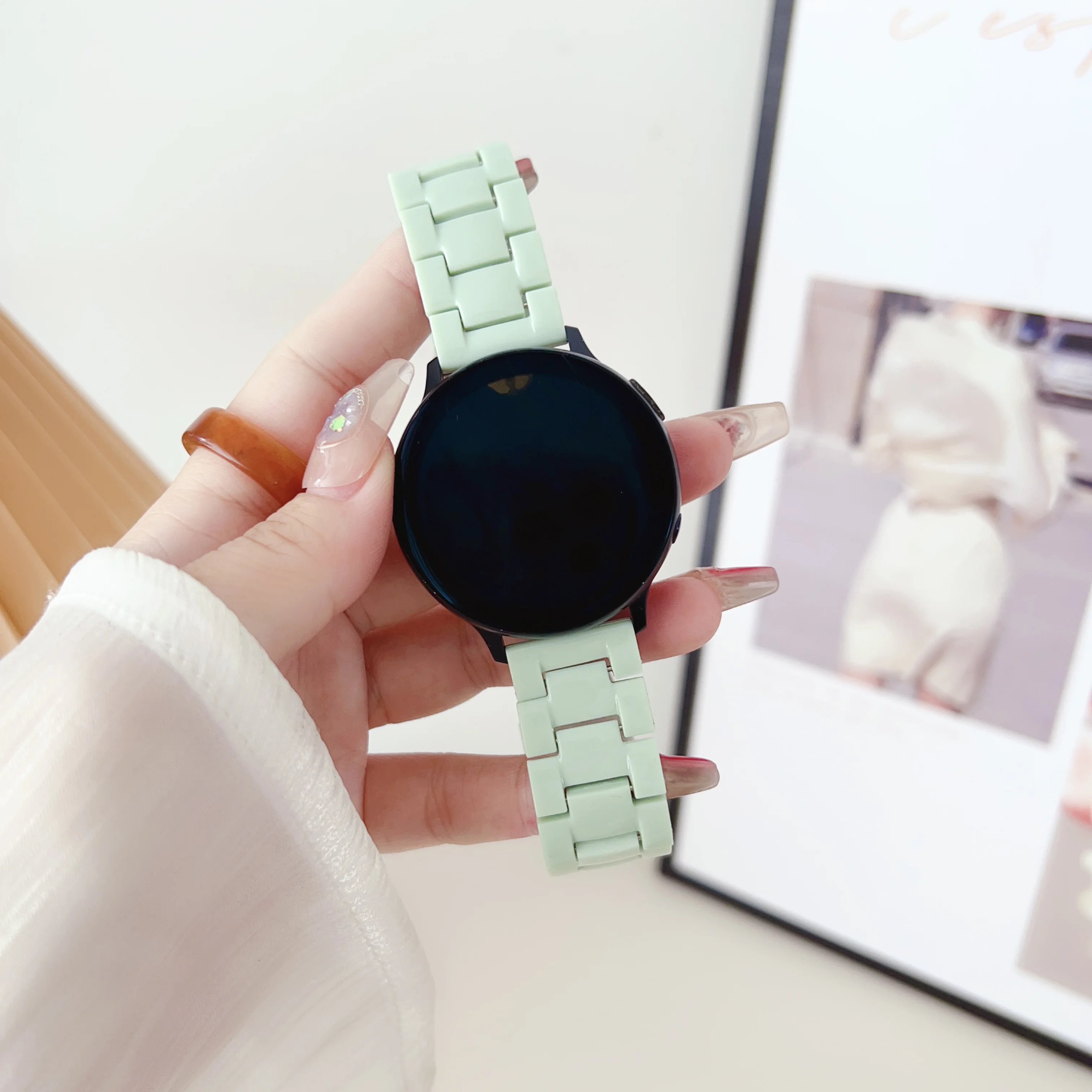 Vibrant Candy Color Resin Smartwatch Strap, 20mm/22mm