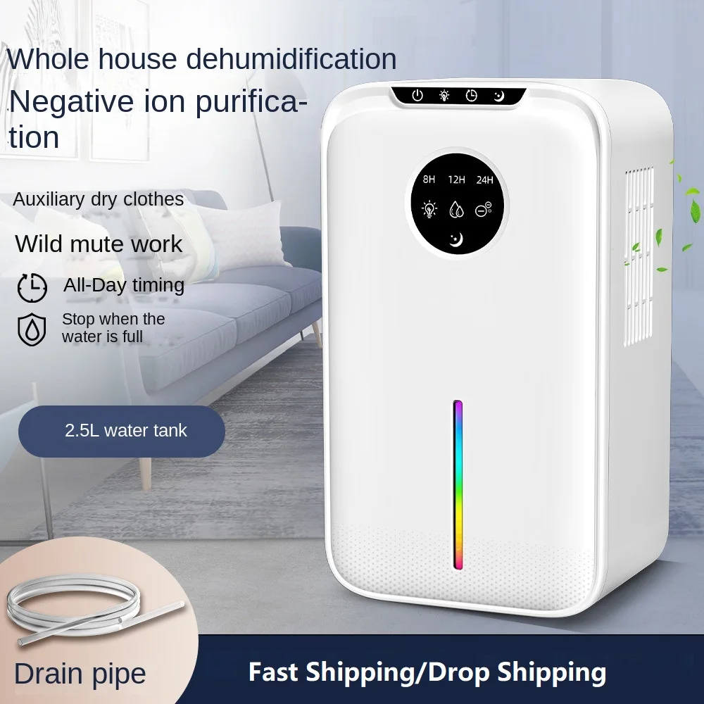 110V-220V 2.5L Deumidificatore Domestico Deumidificatore A Semiconduttore Camera Da Letto Interna Silenzioso Piccolo Deumidificatore Dispositivo Igros