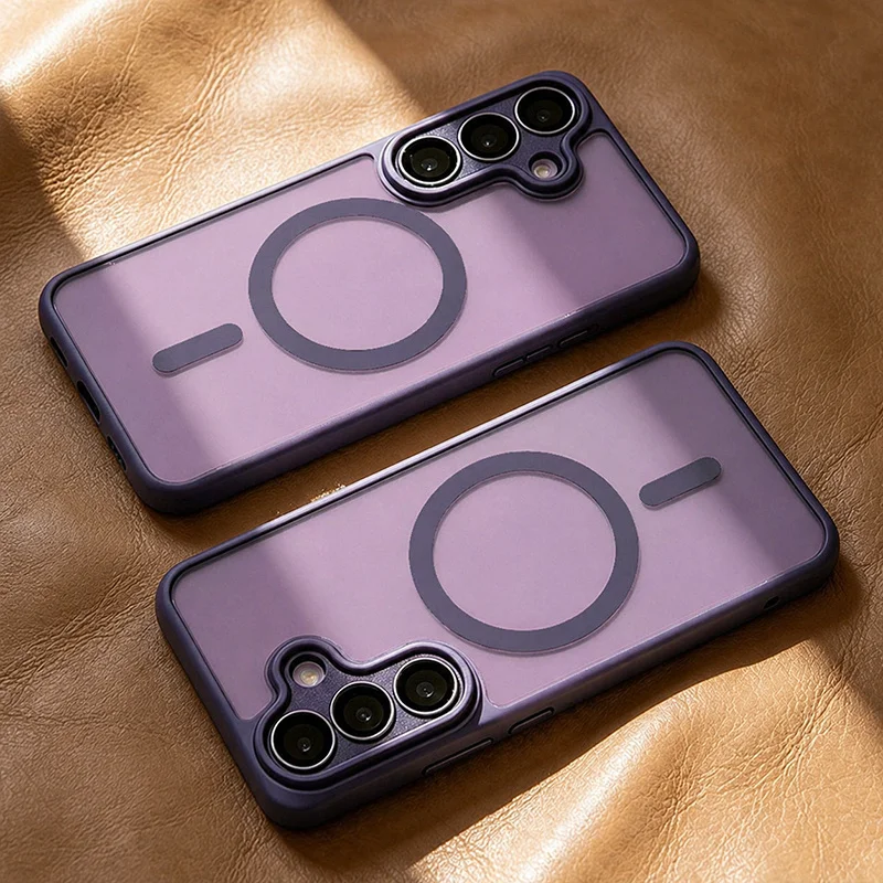 Luxurious Magsafe Magnetic Phone Case with Lens Protection Cover
