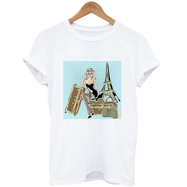 

New Fashion Women's T-shirt for Girls Big Size Women's Cartoon Cute Letter Top T-shirt Women Clothing Oversized T Shirt