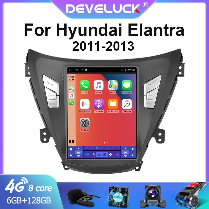 

2Din Android 11 For Hyundai Elantra Avante I35 2011-2013 Car Stereo Radio Multimedia Video Player Navigation Carplay IPS DSP RDS