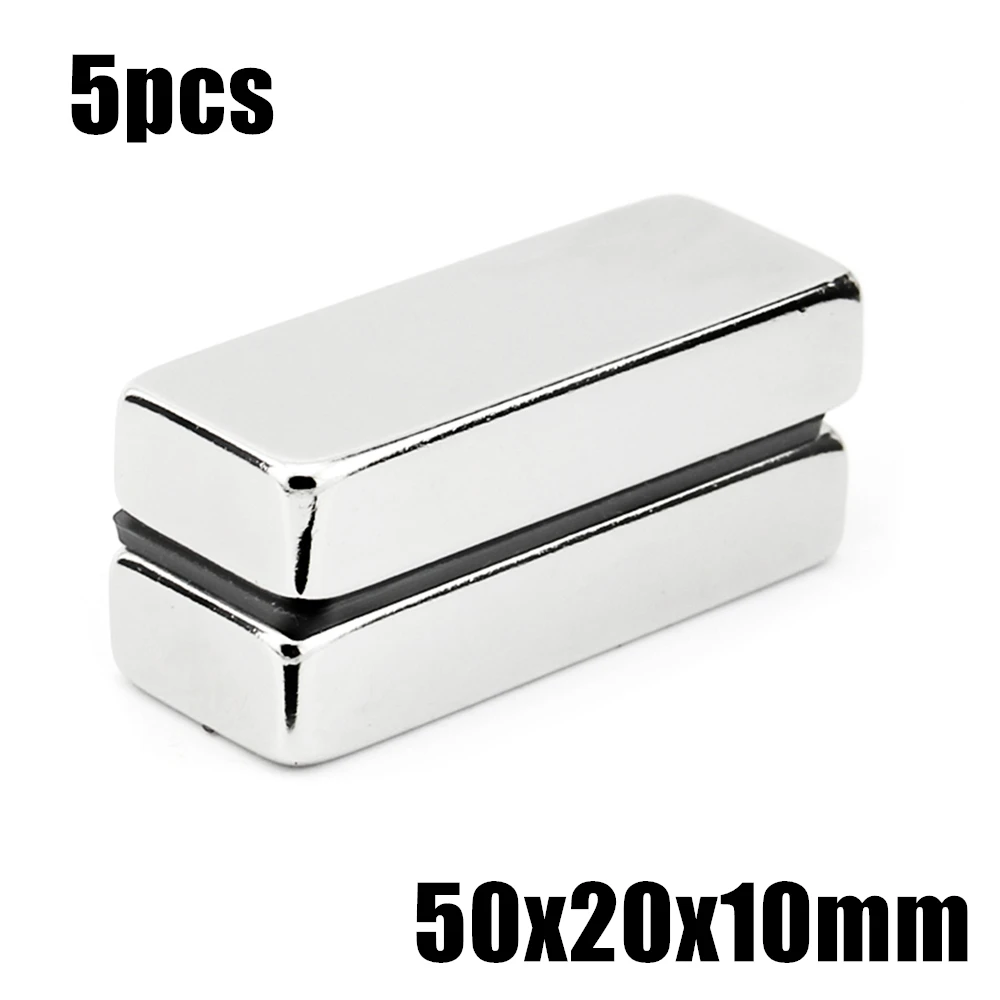

5pcs 50x20x10mm Super Powerful Strong Rare Earth Block NdFeB Magnet Neodymium N35 Magnets 50*20*10mm