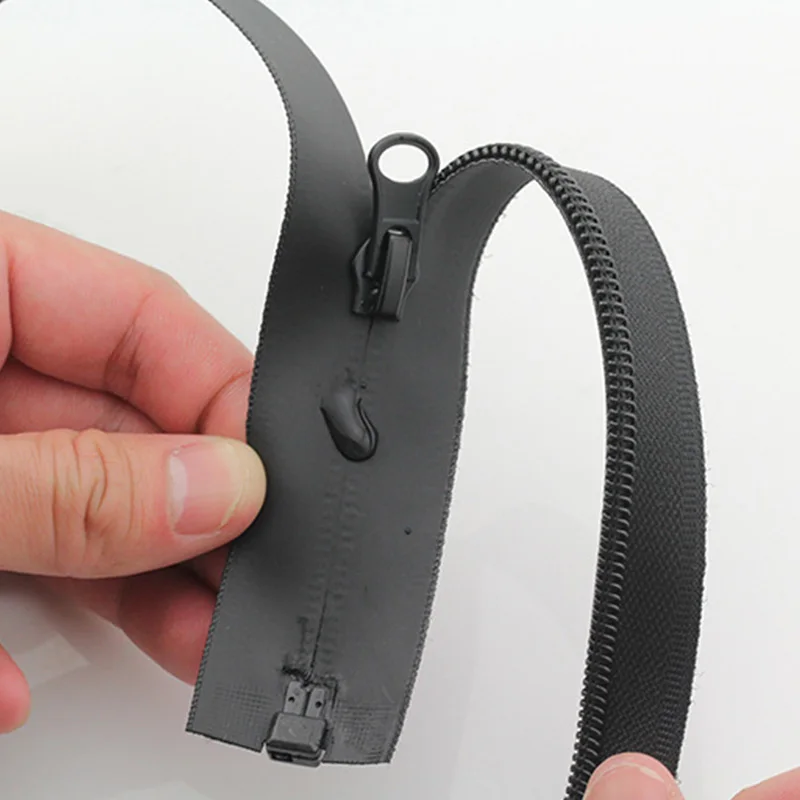 Cerniera In Nylon TPU Impermeabile Open-end – 2 Pezzi, Lunghezza Regolabile 20-70 Cm, Nera, Per Borse E Abbigliamento (taglia 5#) - 5