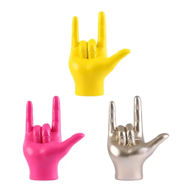 Rock On Finger Gesture Statue Figurine 1