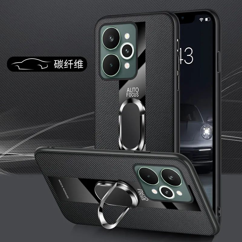 Leather Skin-Friendly Anti-Drop Stand Case in Business Style
