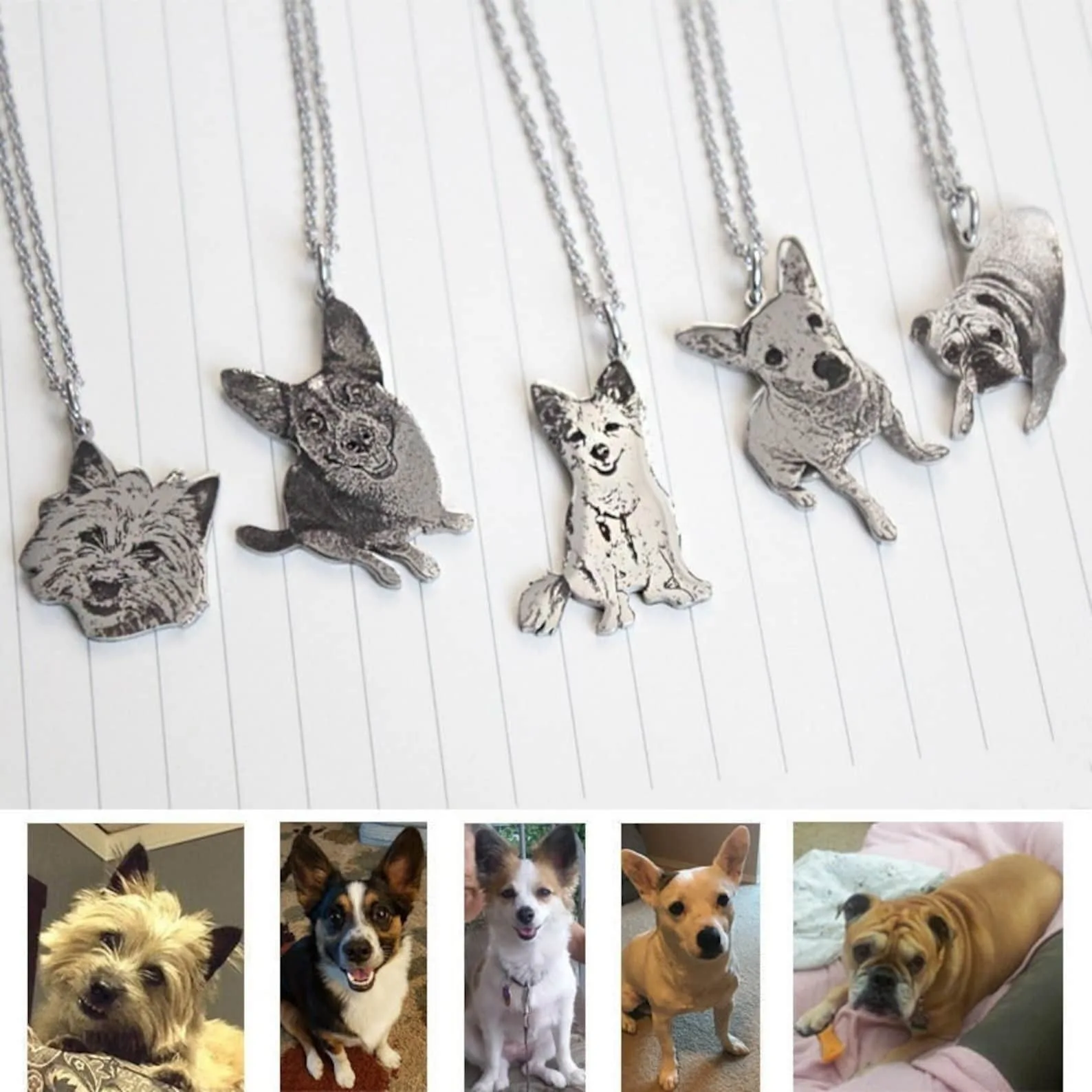 

Lateefah Personality Pet Dog Commemorative Portrait Photo Necklace DIY Carved Keychain Pendant Lovers Valentine Gift Llavero