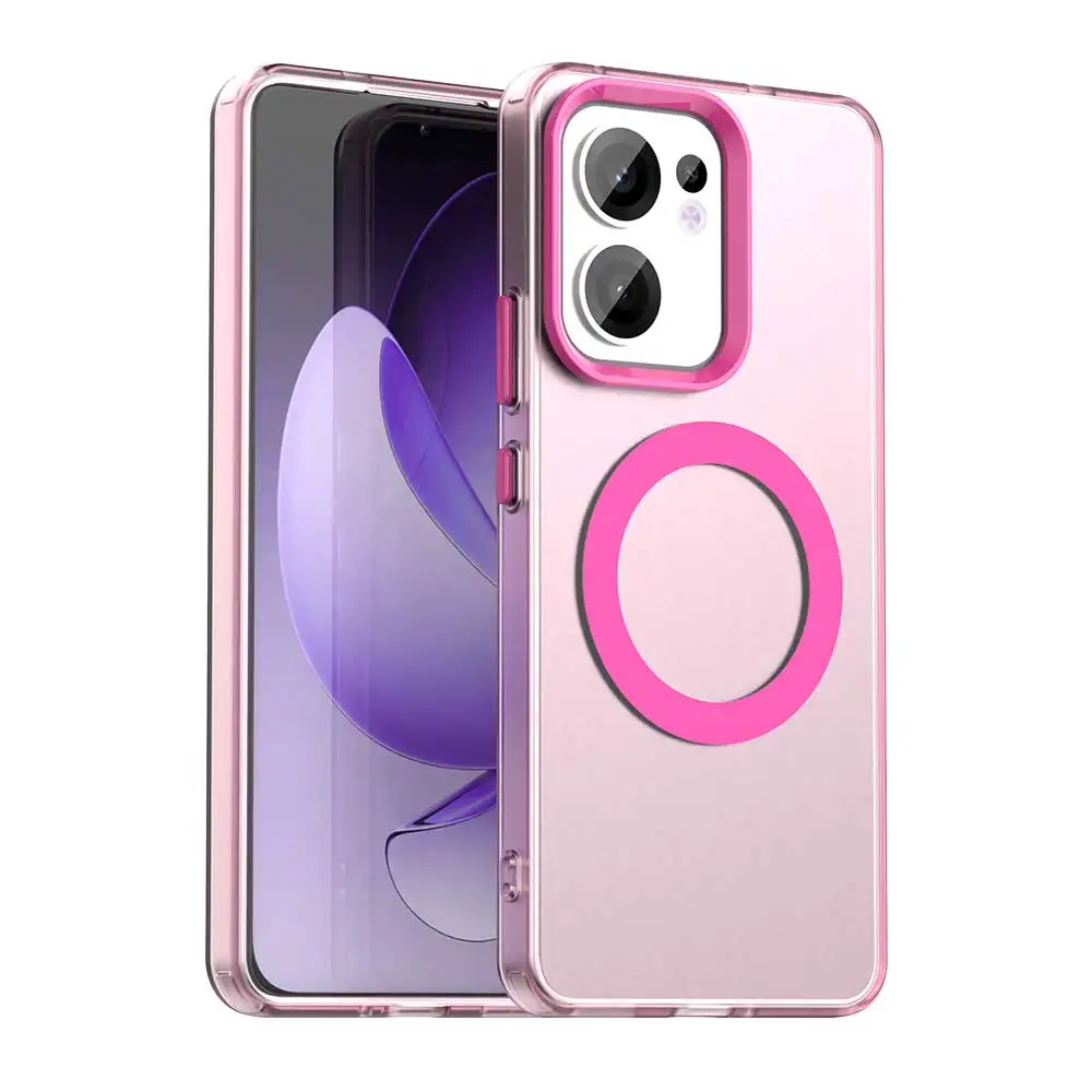 Magnetic Wireless Charging Case with Candy Colors and Transparent Back Shell