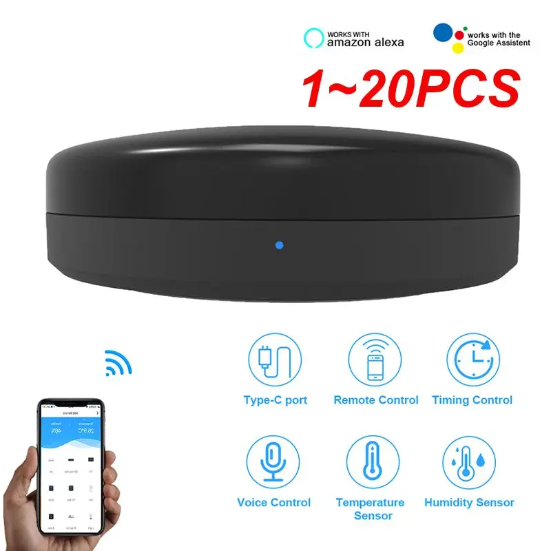 

1~20PCS Ir Smart Remote Control Universal Remote Controller Smart Remote Control Work With Alexa Ir Blaster Control