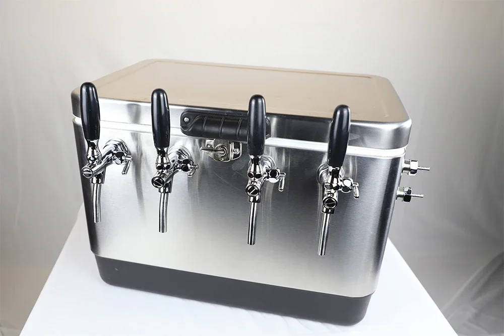 High Quality Stainless Steel Ice Cooler Box For Outdoor Camping Fishing Large Capacity Portable Cooler Wine Beer Box
