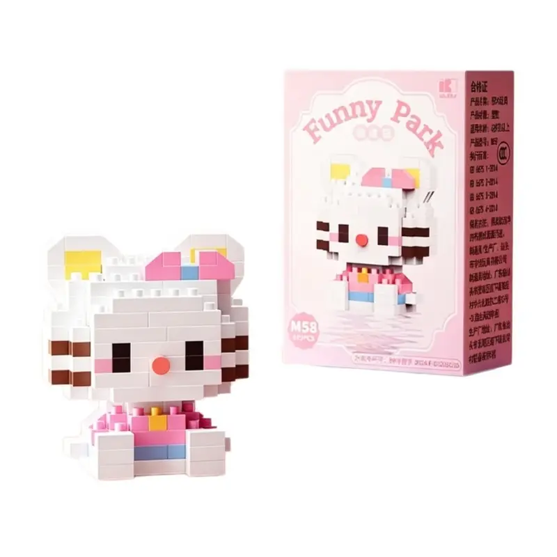 99 style SANRIO Hello Kitty Building Blocks Cartoon Figures Kuromi Bricks My Melody Children's Assembly Toys Cinnamoroll Gift - Image 31