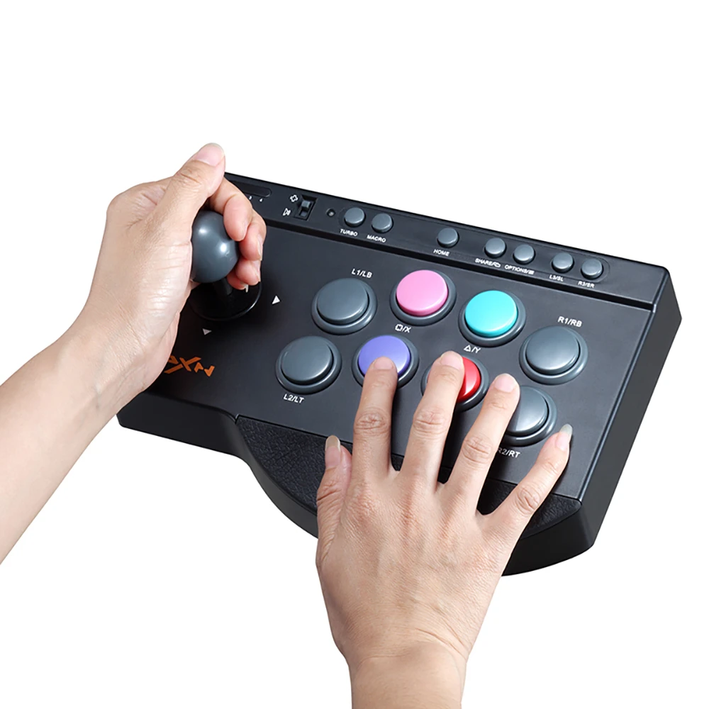 PXN 0082 유선 게임 조이스틱 아케이드 콘솔 스트리트 파이터 컨트롤러 게임용 조이스틱 (USB PS3/PS4/스위치/PC/안드로이드 TV/XBOX 호환)