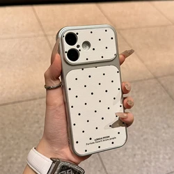 Elegant Black Polka Dots Faux Leather Phone Case Cover - Galaxy S23 Ultra (1)