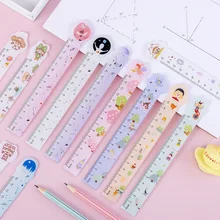 

Stationery Ruler Primary School Student Ruler with Scale, Cute Transparent Plastic Ruler 15cm