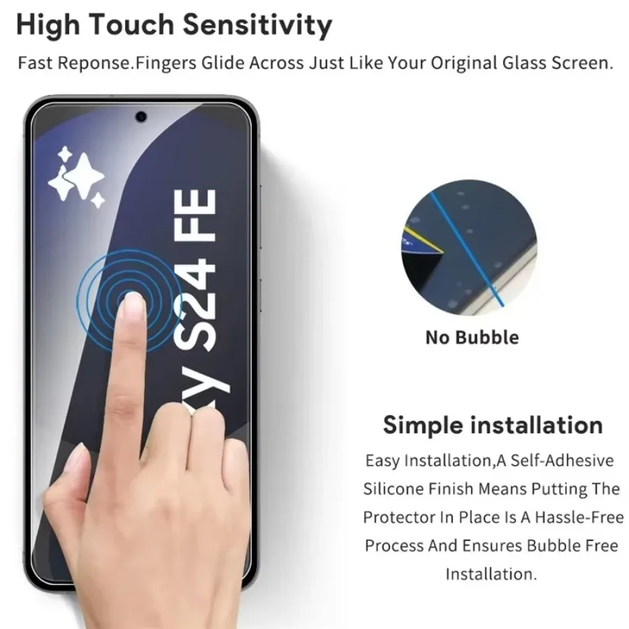 2Pcs Tempered Glass For Samsung Galaxy S25 S24 S23 S22 S21 Plus Screen Protector For Samsung S24 S23 FE S22 S21 Film 4