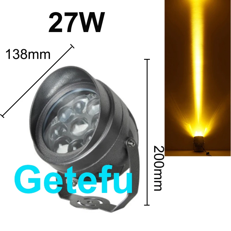 thumbnail image 1 of Foco LED para exteriores, 110 V, 220 V, 12 V, 10 W, 24 W, resistente al agua, con ángulo de haz estrecho, para paisajes, calles, jardines, focos cuadrados, 1 of 5