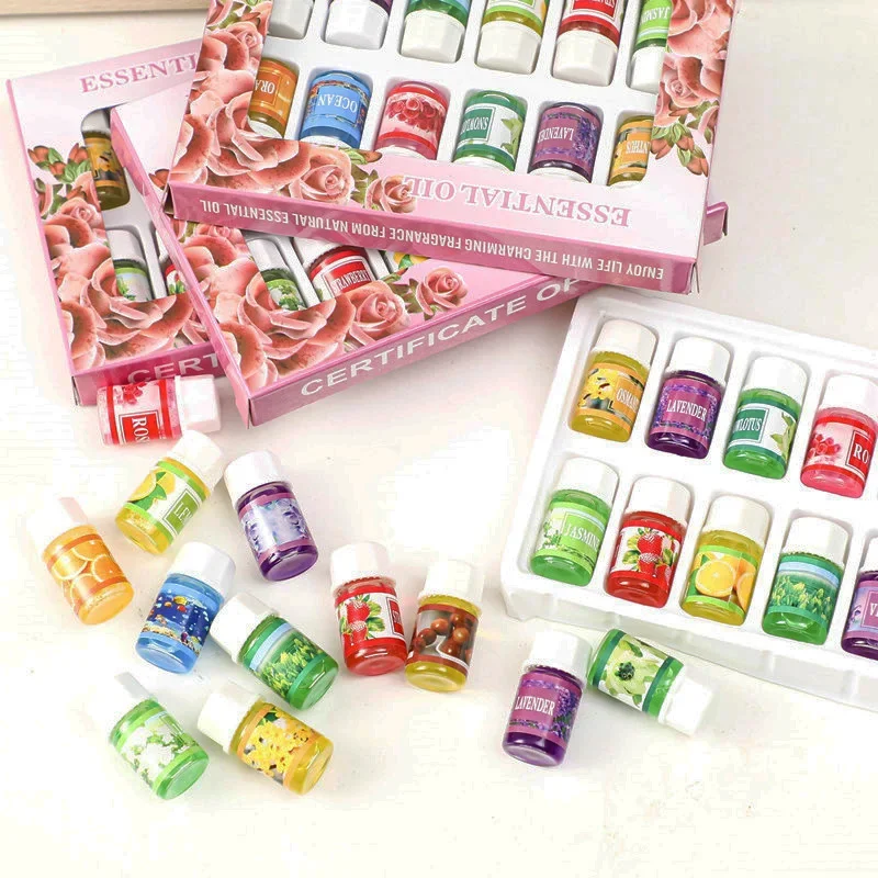 Fragrance oil Essential oil set Aromatherapy refill liquid Aromatherapy air diffuser 12PCS 3ML Air Freshener Natural Plant Aromatherapy Essential Oil Air Conditioning Perfume