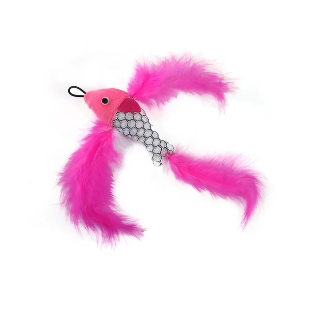 Flying Fish Replacement Head Funny Cat Stick Plush Toy Fishing Rod Replacement Head Pet Cat Toys Interactive Pet Products 2