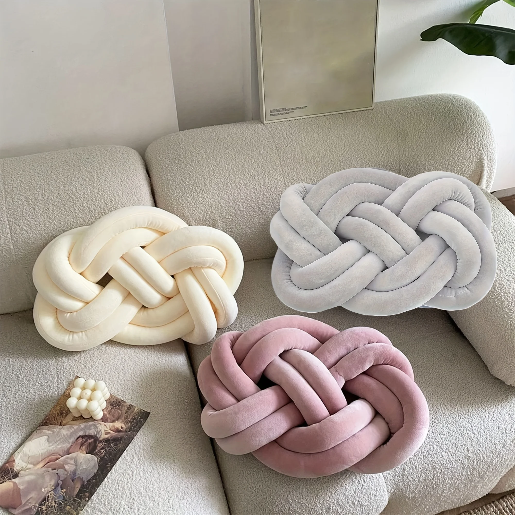 Knotted design pillow 6