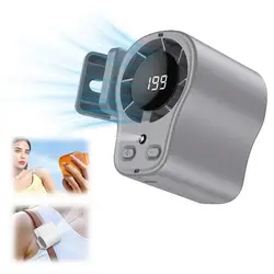 Portable USB Rechargeable Clip - On Fan with LED Display and 360° Rotation (B)