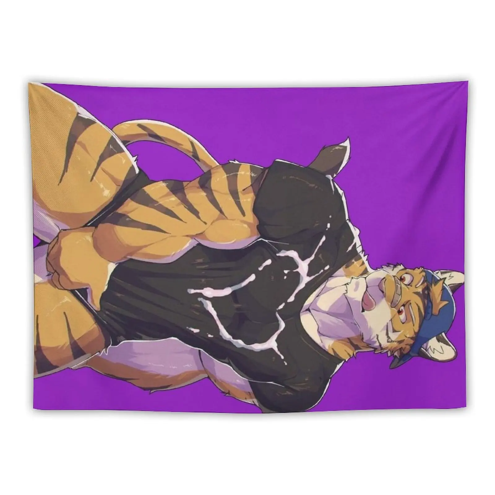 

Sexy furry tiger bara wearing a hat Tapestry Things To The Room Home Decorating Mushroom Tapestry