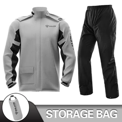 Enhanced Reflective Waterproof Motorcycle Raincoat Set - M (0901 Gary)