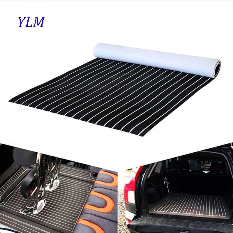 

2400x1200x6mm Yacht RV Boat EVA Foam Faux Teak Decking Sheet Non-Skid Self Adhesive Deck Non-slip Mat Fishing Boat Flooring Pad