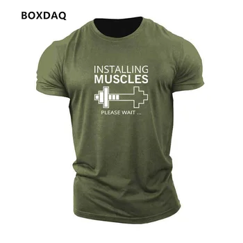 Muscoli da uomo Sport Palestra T-shirt Estate Manica corta Sporty Fitness Allenamento Top 6XL Big Size Uomo Abbigliamento Elementi inglesi Tee