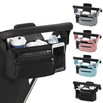 Portaoggetti per passeggino Borsa da viaggio per appendere di grande capacità Borsa per mummia Portabottiglie per telefono Borse per pannolini per carrozzina Accessori per passeggino