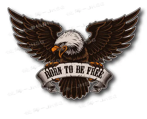 

Born to be free eagle sticker for car , skateboard , laptop , bike