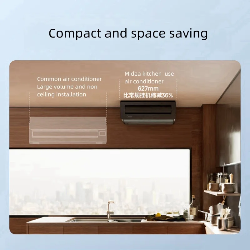 Midea Kitchen Air Conditioning Dedicated Ceiling Type 1.5Hp Variable Frequency Air Conditioner 220V Split Air-conditioner