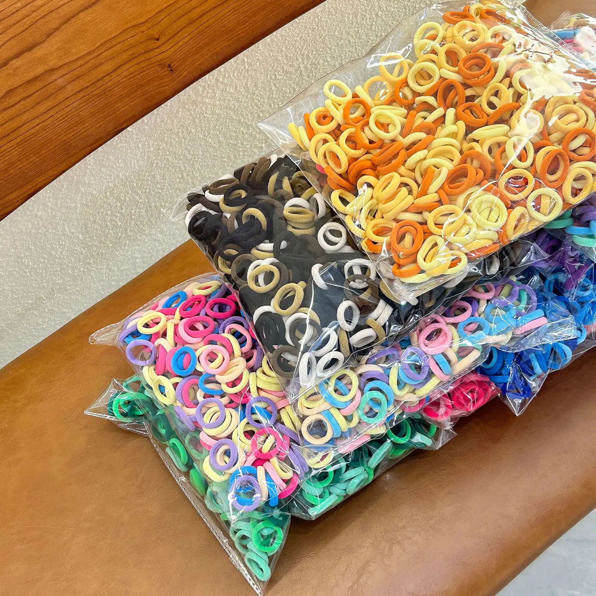100/300/500 Stück Baby-Haargummis, keine Beschädigung, elastische Pferdeschwanzhalter, weiches, nahtloses, mehrfarbiges Band für Kleinkinder, Mädchen-Accessoires – Detail 4