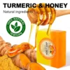 AILKE Natural Turmeric Honey Soap Bar, Whitening, Clean Skin, Remove Dark Spots, Stains, With Kojic Acid, Lemon, 200g/7 oz 2