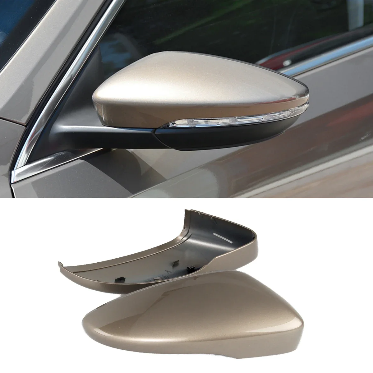 Pexorin M Horn Calotta Specchietto Retrovisore for Passat, B7, for Beetle, CC, for Scirocco, for Jetta, MK6, for EOS, Copertura Specchietto Laterale Specchietti Laterali Aggiuntivi Ricambi di Ricambio