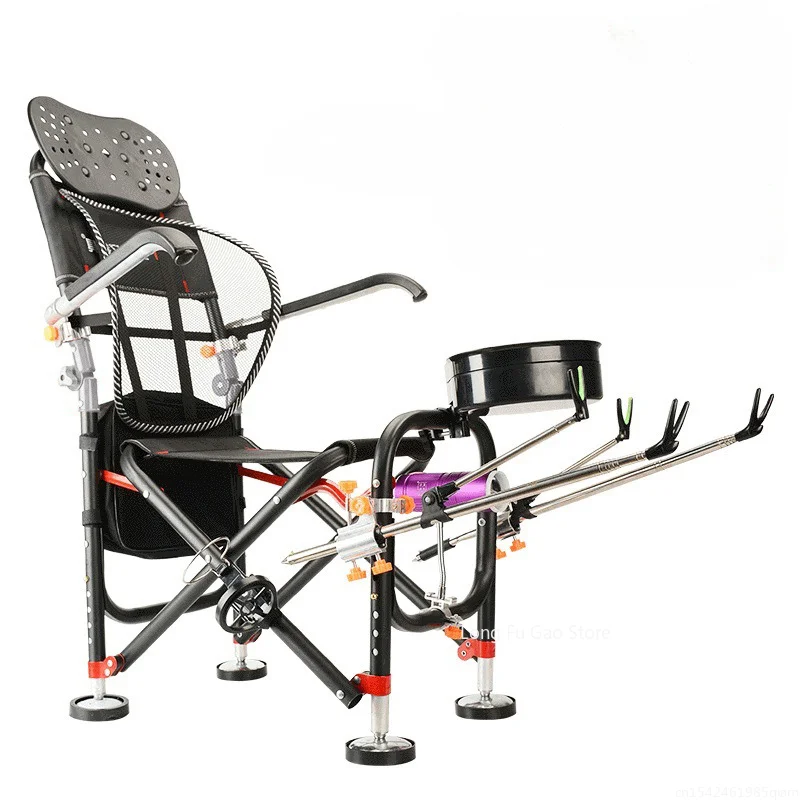 Description Picture 2 of itemNEW Fishing Chair Beach Chair Strong Load-Bearing Chair Outdoor Folding Fishing Chair Set Recliner Multi-Function Fishing