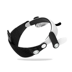 Enhanced Adjustable VR Headband - Breathable Soft Silicone Strap (Black)