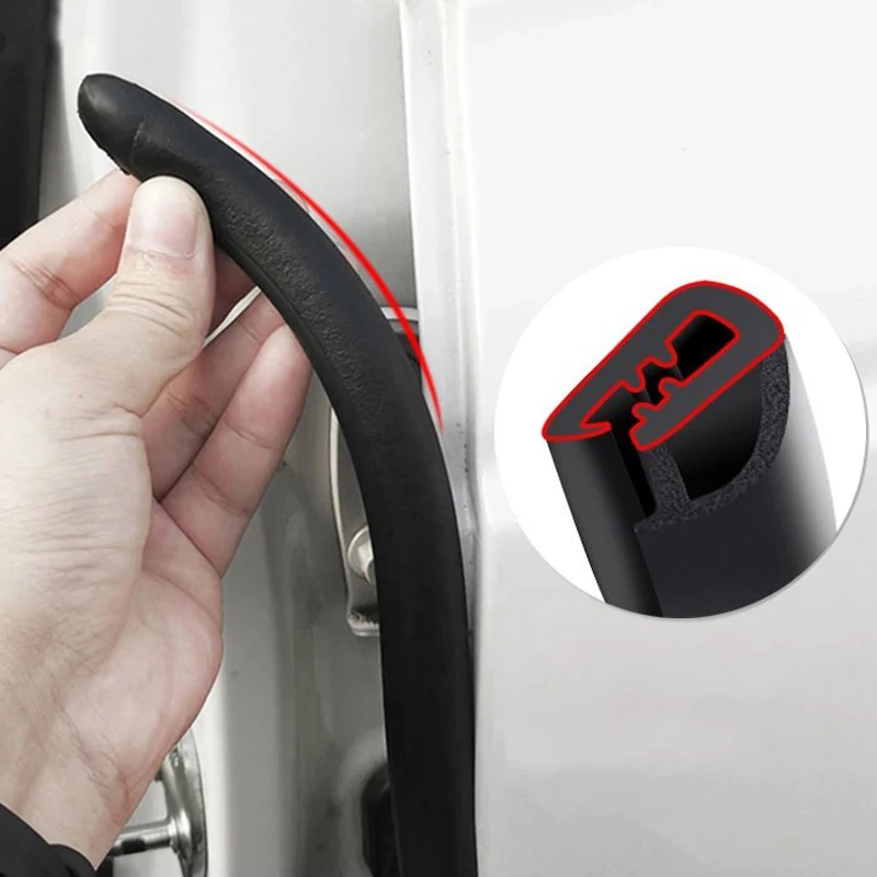 4pcs Set Blue Car Door Edge Guard Strip Scratch Protector Anti