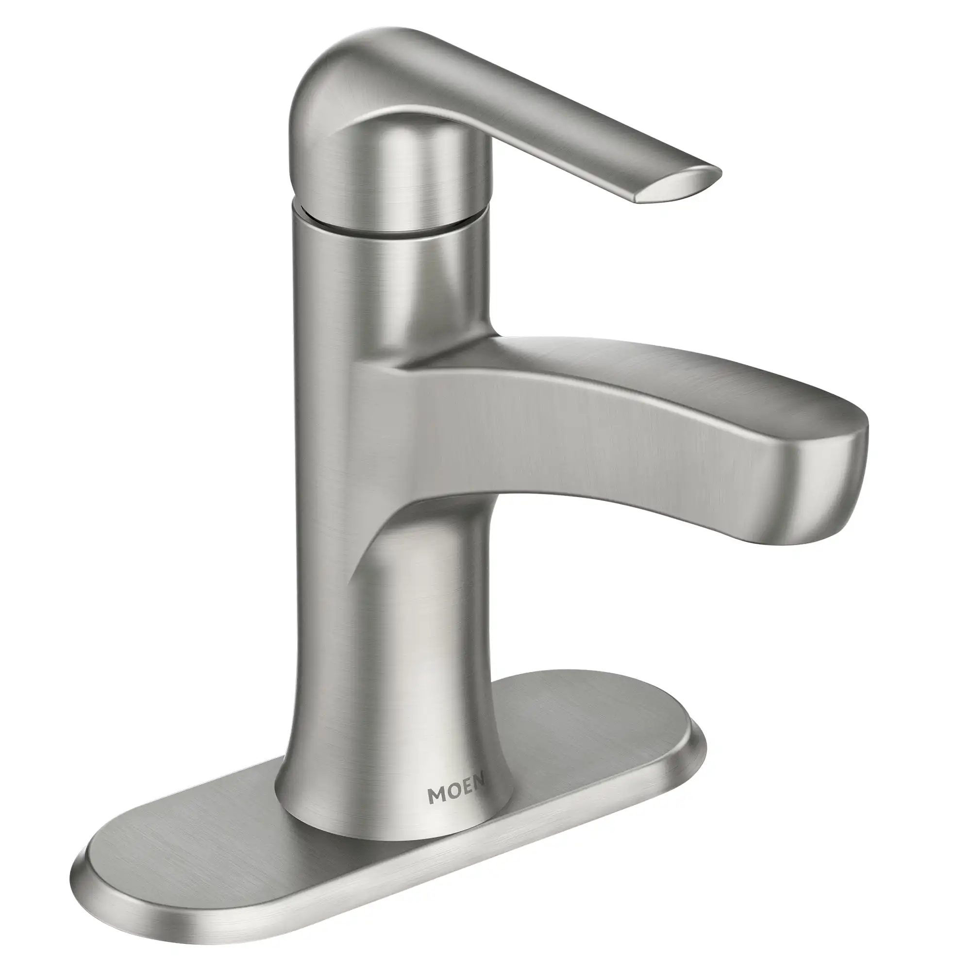 

Tilson Spot Resist Brushed Nickel Bathroom Faucet with Optional Deck Plate,One-handle Lever Handle Bathroom Sink Accessories