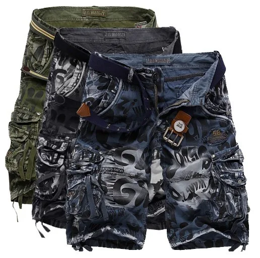 

High Quality Camouflage Loose Cargo Shorts Men Summer Brand Fashion Tactical Camo Shorts Multiple Pockets Cargo Pants for Men