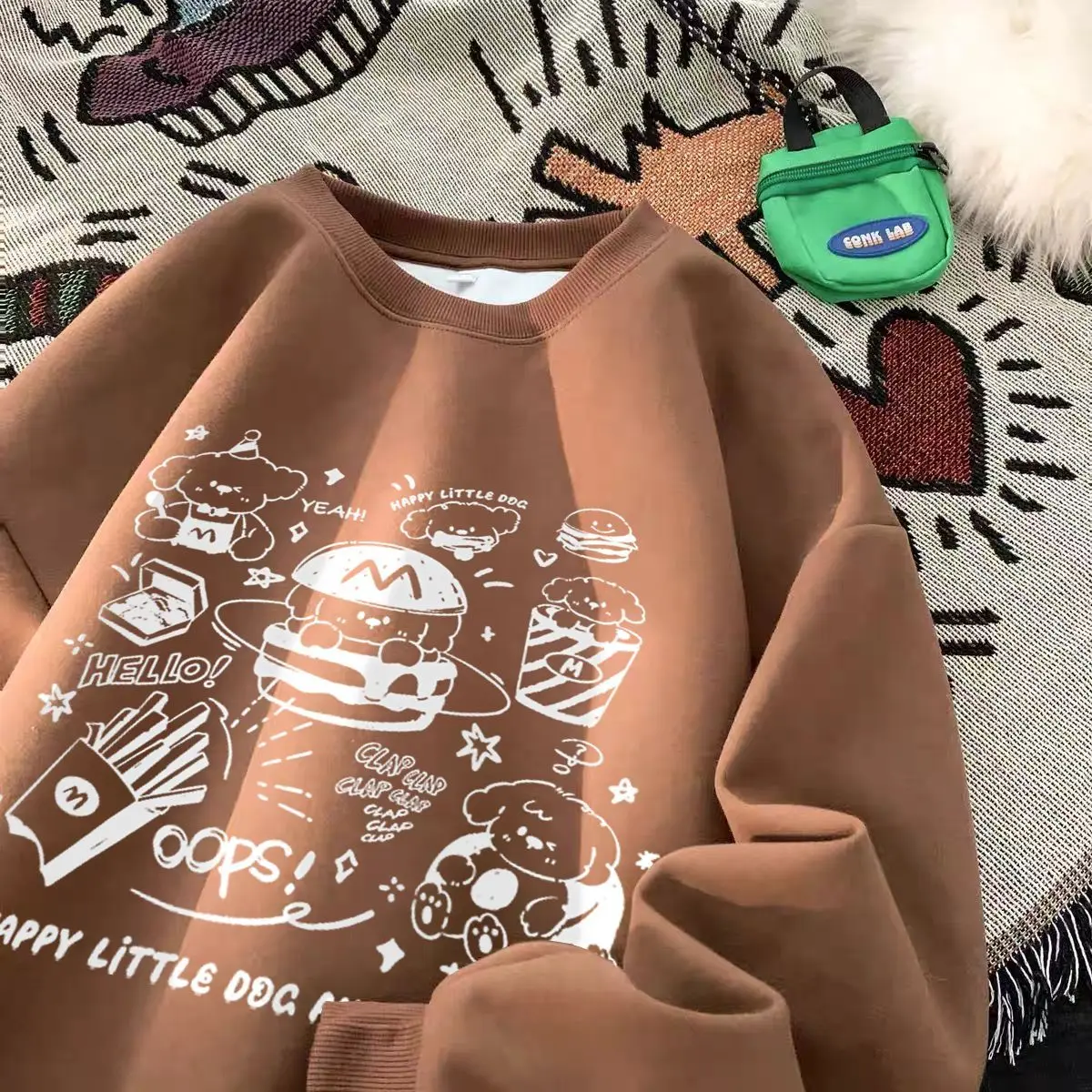 Cute Thick Hoodie Men'S And Women'S Fashion Y2k Printed High Quality Casual Long Sleeve