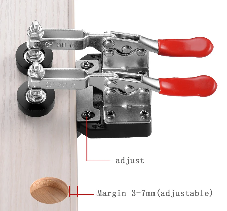 Schrank möbel Schrank tür Scharnier Bohr werkzeug Edelstahl Holz bearbeitung Bohrloch Position ierung Bohrer Zubehör 35mm – Detail 6