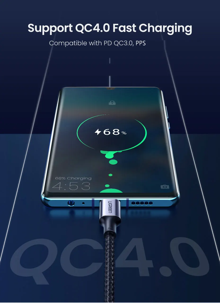 pd100w usb tipo c cabo de carregamento