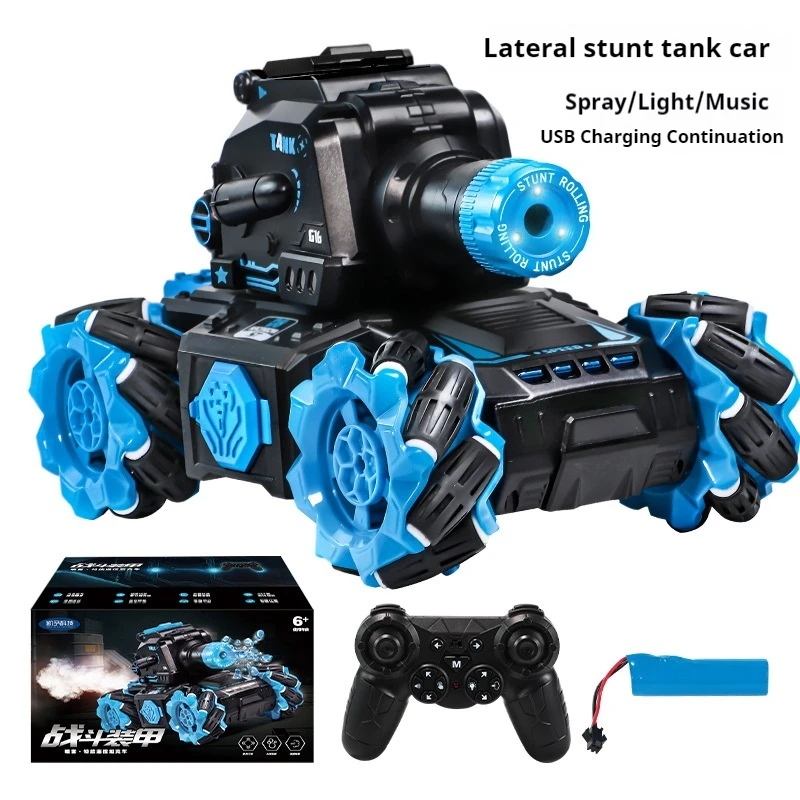 New Children'S Water Bomb Tank Remote Control Car Stunt Off-Road Electric Toy Multiplayer Battle Light Music Car Boy Gift 5
