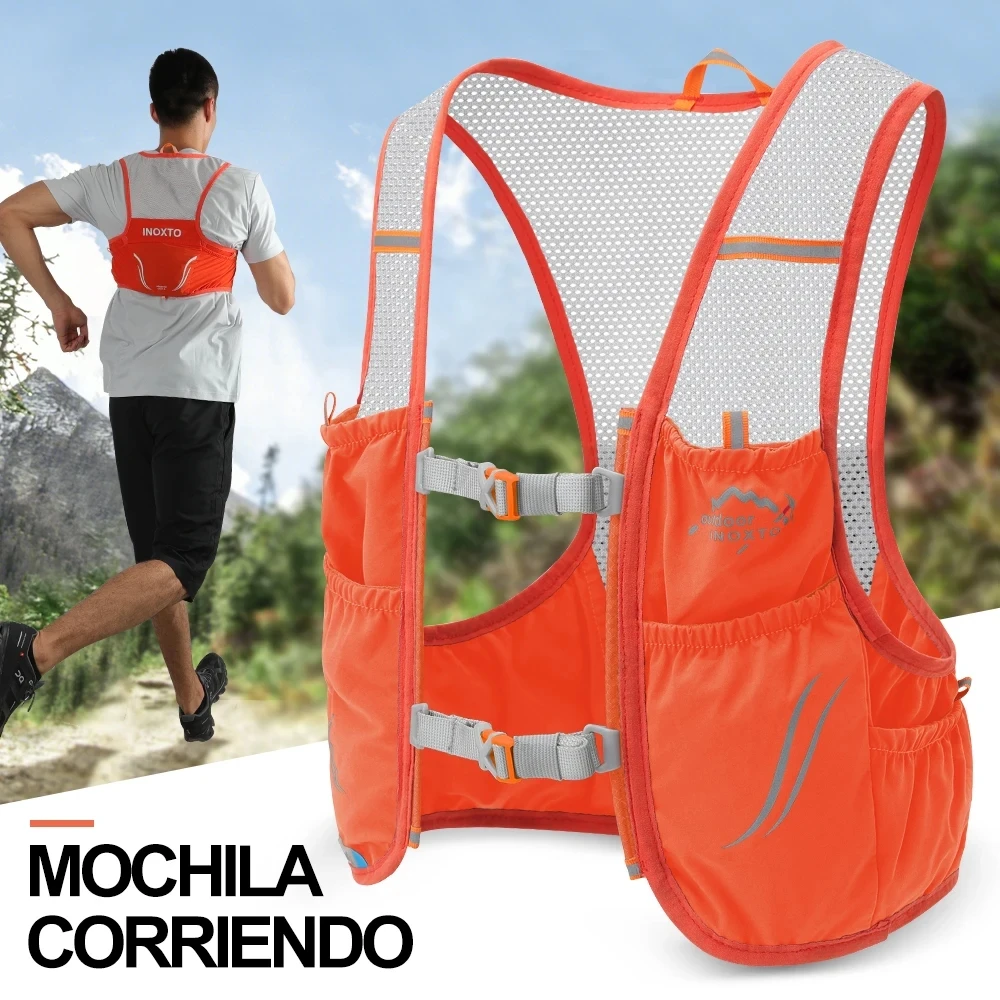 Inoxto Men Lightweight Running Backpack Moisturizing Vest Suitable for Bicycle Marathon Hiking Bag Ultra-light Portable Water 2