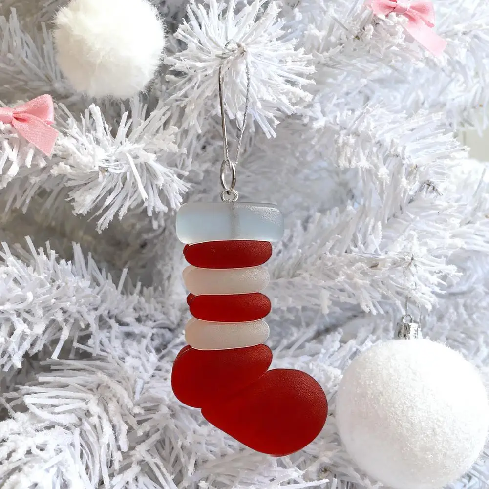 Christmas Coastal Ornaments Beach Theme Lighthouse Sailboat Acrylic Ornament Unique Hanging Decor for Tree Xmas Home Decoration