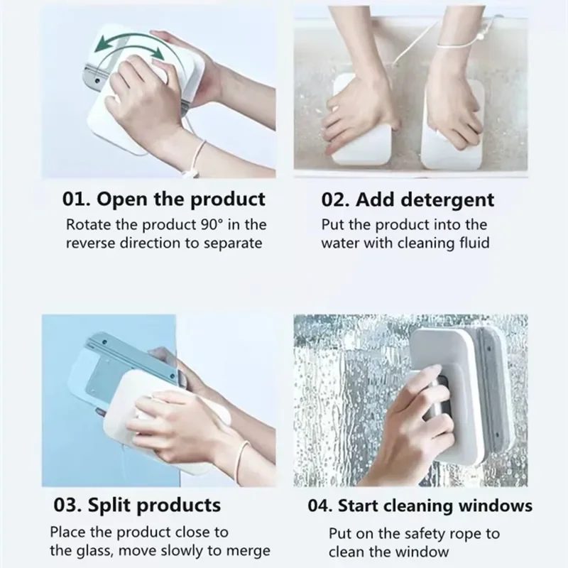 Window cleaning brush Window cleaner universal Double sided High-rise Household Window Cleaner Powerful Magnetic Double-layer High-rise Cleaning Brush Cleaning Tool