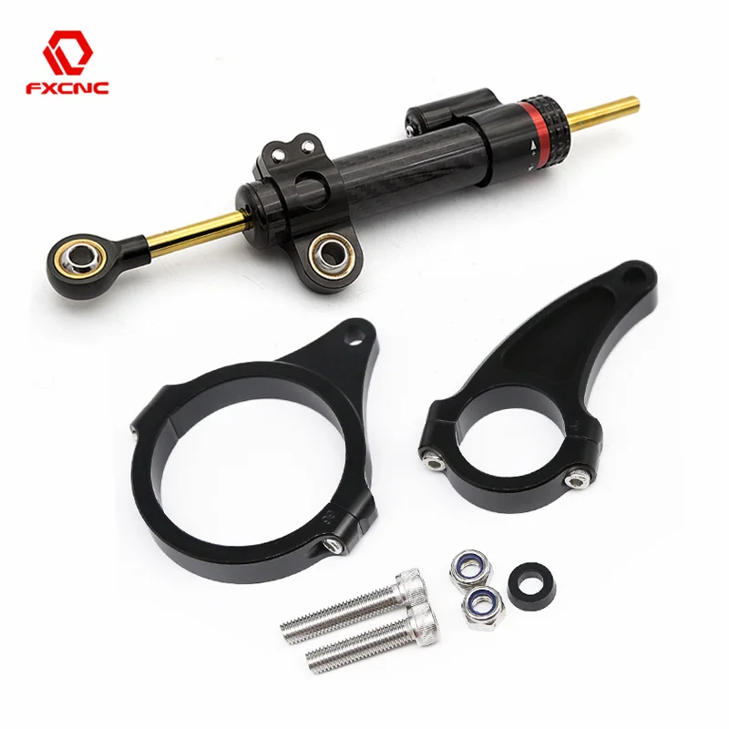 Fiber Carbon Stabilizer Steering Damper Mounting Kit For Kaabo Wolf Warrior 11 / King / GT E-scooter Electric Skateboard Part