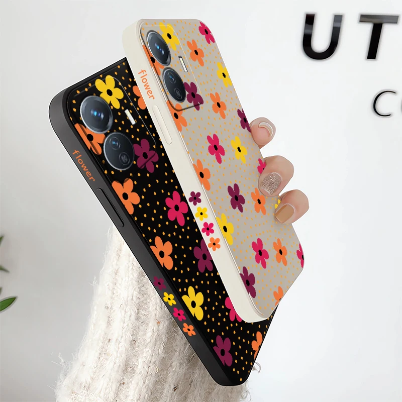 Colorful Floral Soft Silicone Phone Case Cover