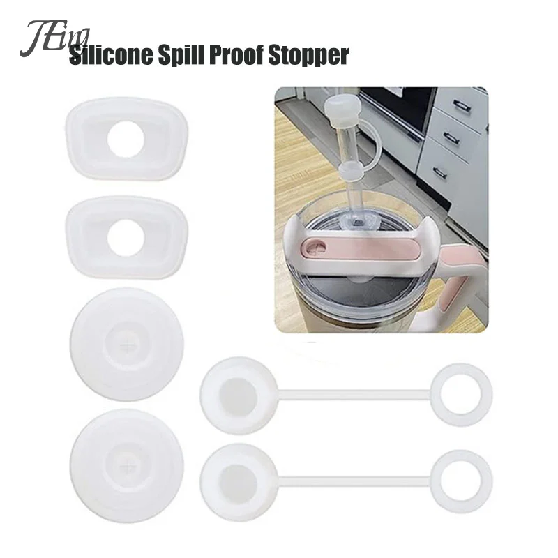 

2Pcs Silicone Spill Proof Stopper Set Compatible For Water Cup 1.0/2.0 40oz/ 30oz Tumbler Water Cup Anti Leakage Accessories