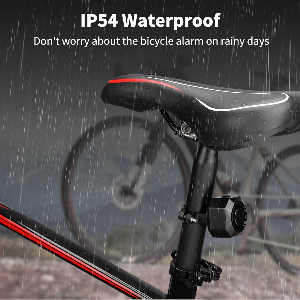 Motorcycle Alarm Bicycle Wireless Waterproof Vibration USB Charging Remote Control Security Protection